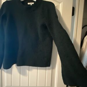 Madewell bell sleeve green sweater